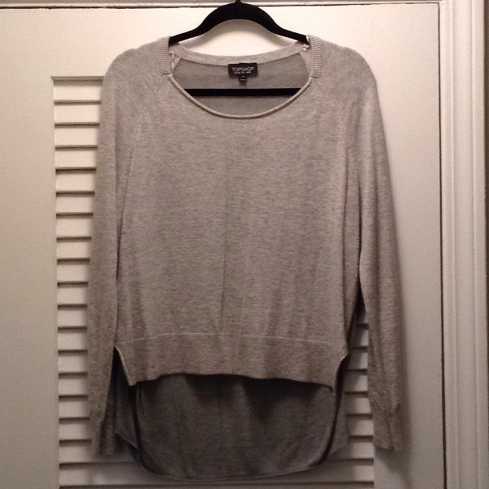 Top shop two toned grey sweater